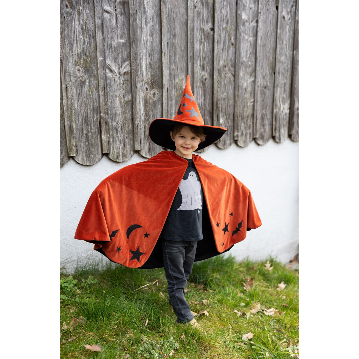 Great Pretenders Autum Embers Wizard Cape With Mössa