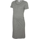 Mama;licious Chalk Pink Light Grey Melange Mlmira Jrs Natklänning 2F 2-P Noos