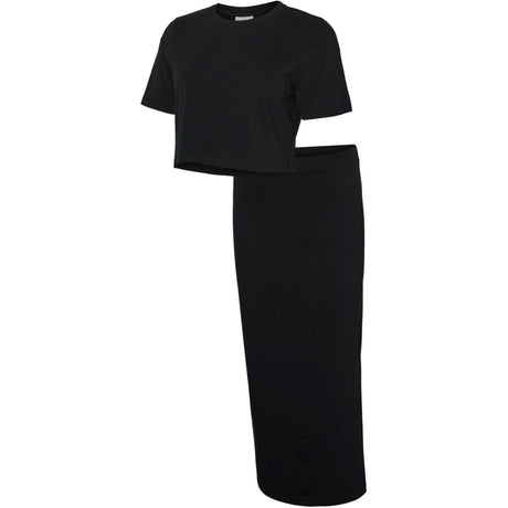Mama;licious Black Mlkerrie Topp & Kjol Jrs Sett Noos