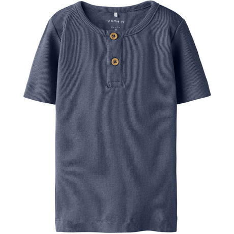 Name It Vintage Indigo Melange Nmmkab Ss Topp Noos