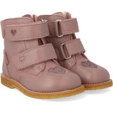 Angulus Faded Rose/Multi Glitter TEX Boot med glittrande glitterhjärtan
