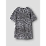 Name It Night Owl Grey Leopard Nkfleo Twill Klänning 4002-Td T