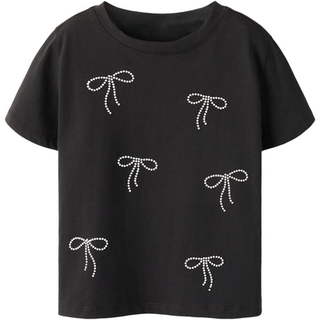 Name It Black Nkfluelle Ss Nreg Topp