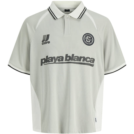 Jack & Jones Junior Vapor Blue Jcoclub Ribbed Football Pikétröja Ss Jnr