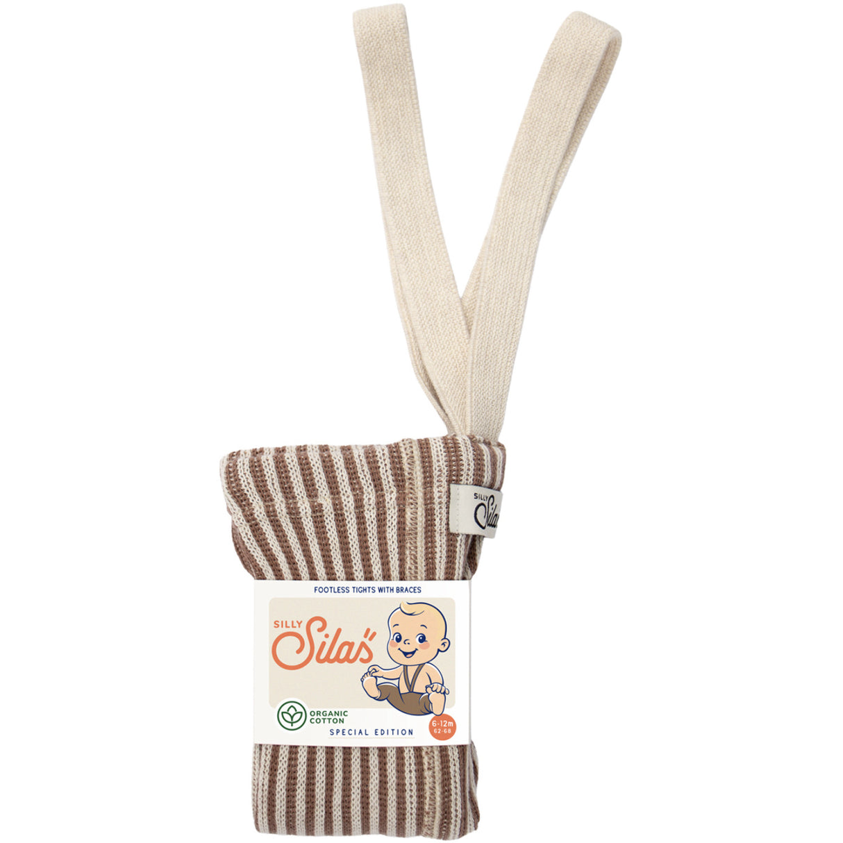 Silly Silas Granola X Cream Striped Special Footless Strumpbyxar