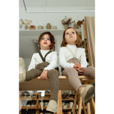 Silly Silas Granola X Cream Striped Special Footless Strumpbyxar