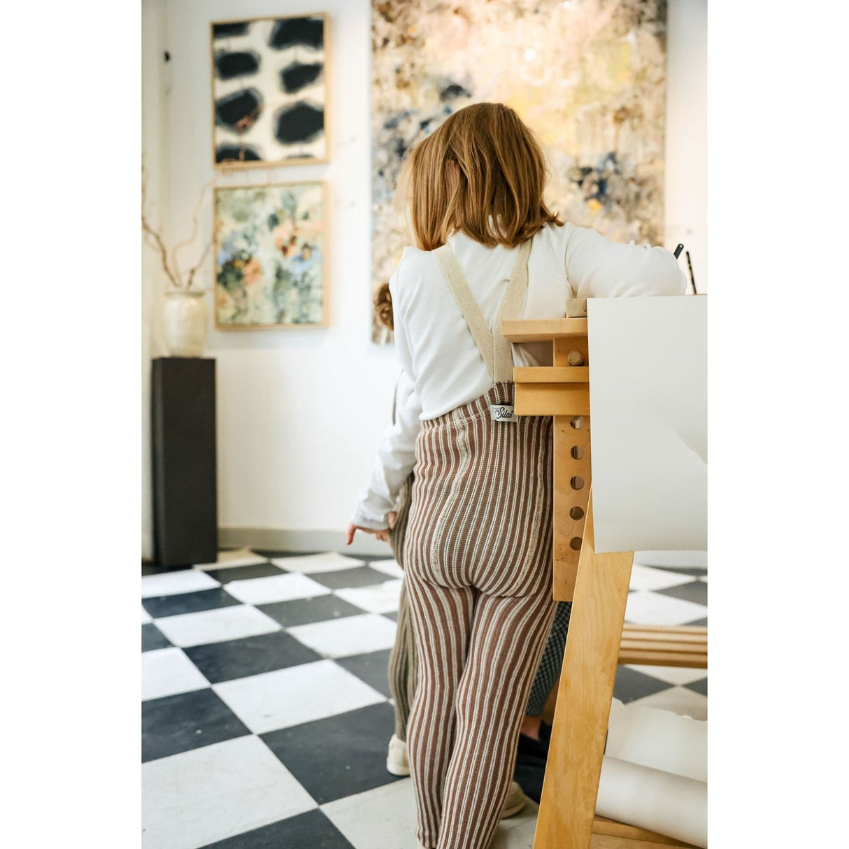 Silly Silas Granola X Cream Striped Special Footless Strumpbyxar