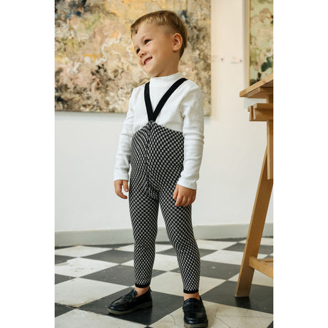 Silly Silas Black X White Checked Special Footless Strumpbyxar