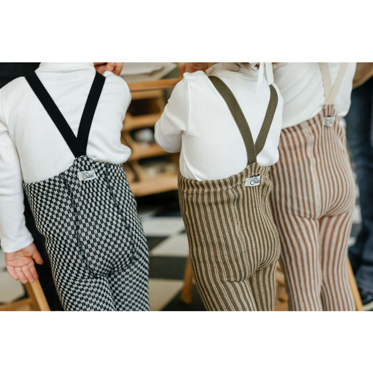 Silly Silas Black X White Checked Special Footless Strumpbyxar