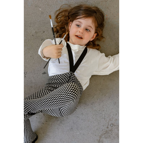 Silly Silas Black X White Checked Special Footed Strumpbyxar