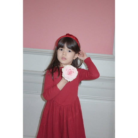 Konges Sløjd Red/Glitter Sammet Rosett Hairbrace