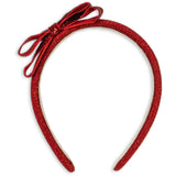 Konges Sløjd Red/Glitter Sammet Rosett Hairbrace