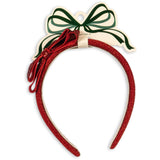Konges Sløjd Red/Glitter Sammet Rosett Hairbrace