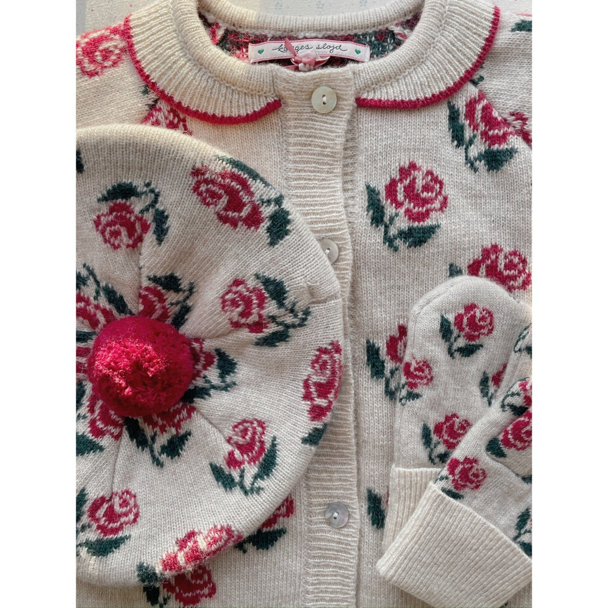 Konges Sløjd Rose Belou Stickad Krage Cardigan
