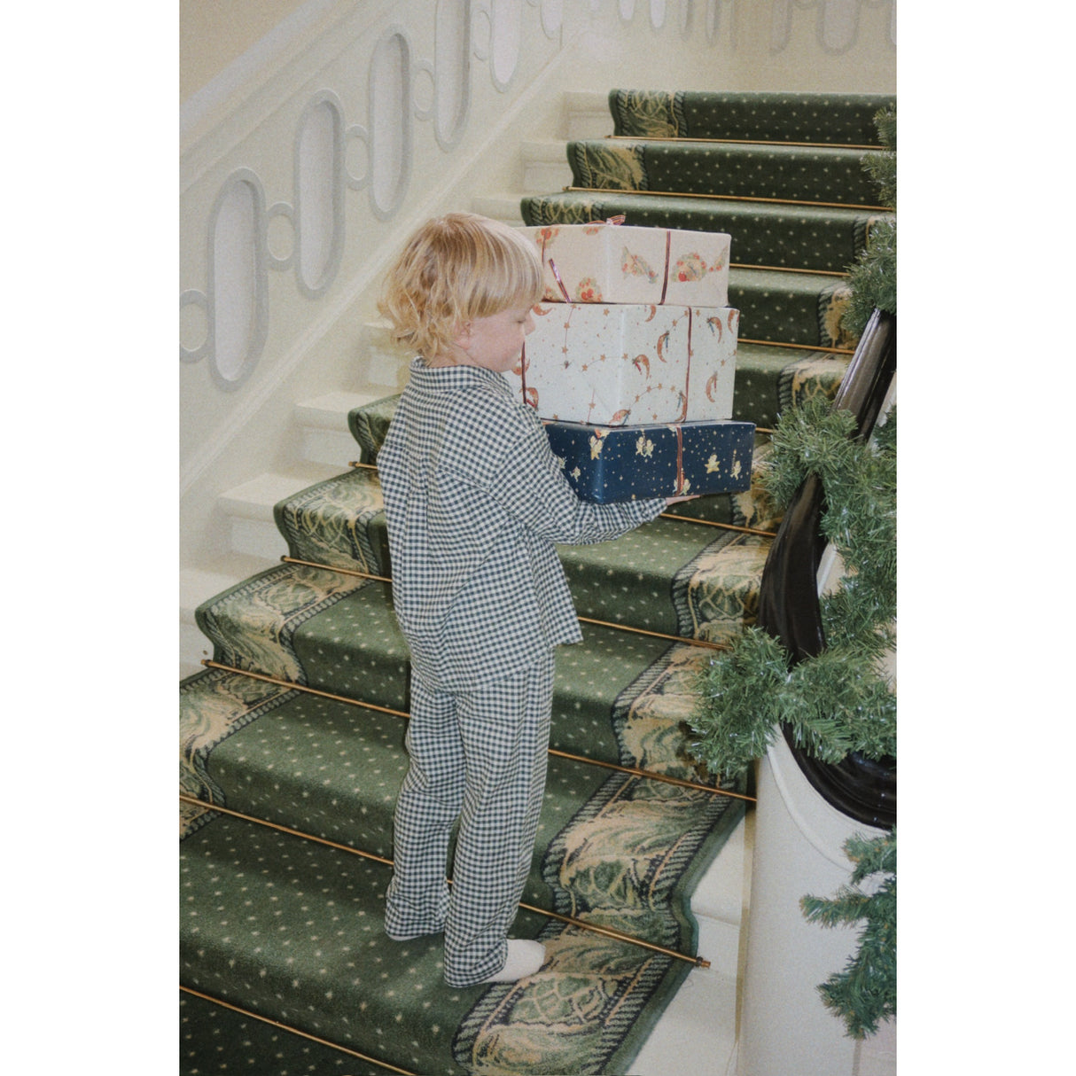 Konges Sløjd Green Check Foret Ls Skjorta Gots