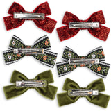 Konges Sløjd Red/Green 6 Pack Micki Rosett Hair Clips