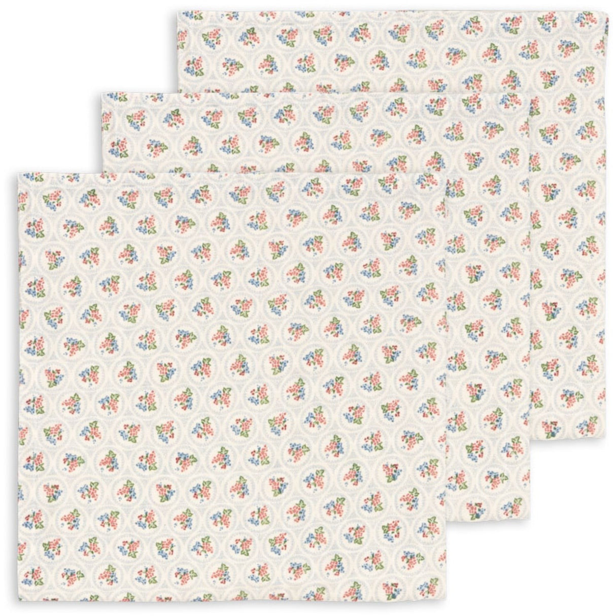 Konges Sløjd Verona Blues 3 Pack Muslin Cloth Gots