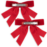 Konges Sløjd Barbados Cherry 2 Pack Sammet Dubbel Rosett Hair Clips