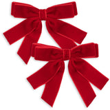 Konges Sløjd Barbados Cherry 2 Pack Sammet Dubbel Rosett Hair Clips