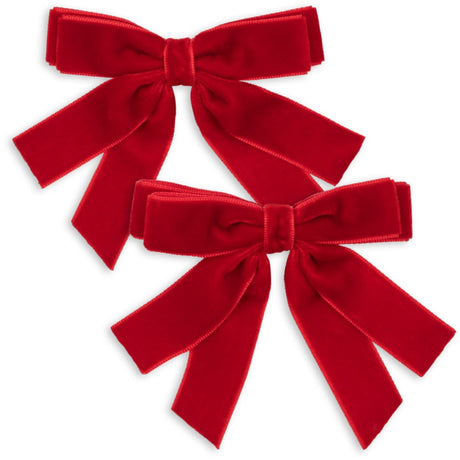 Konges Sløjd Barbados Cherry 2 Pack Sammet Dubbel Rosett Hair Clips