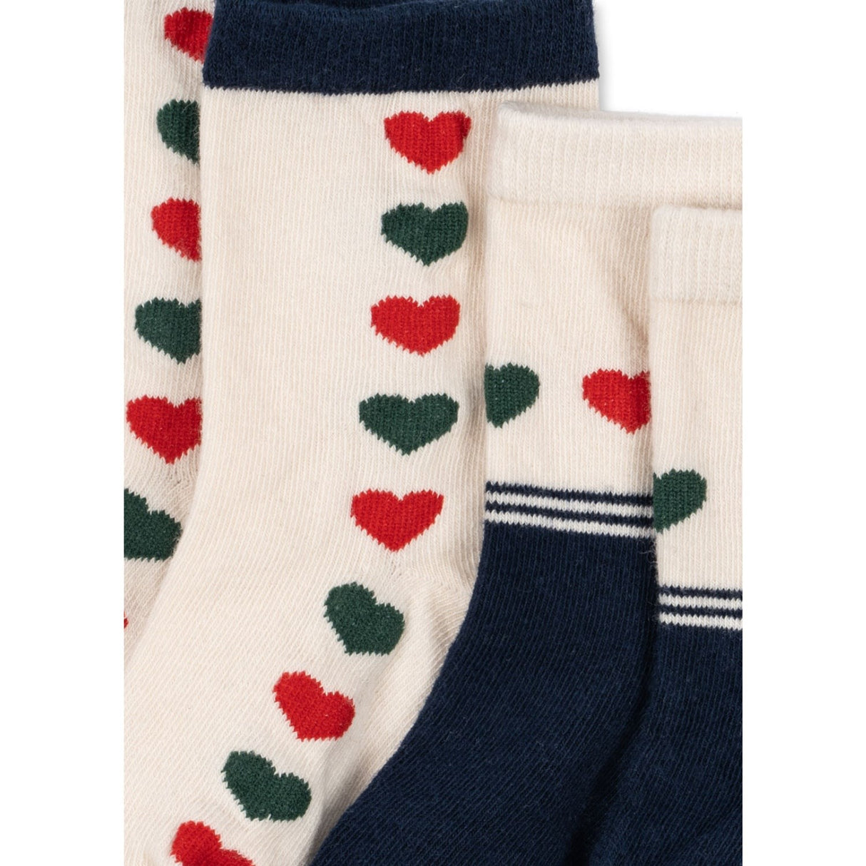 Konges Sløjd Heart Mix 2 Pack Jaquard Strumpor