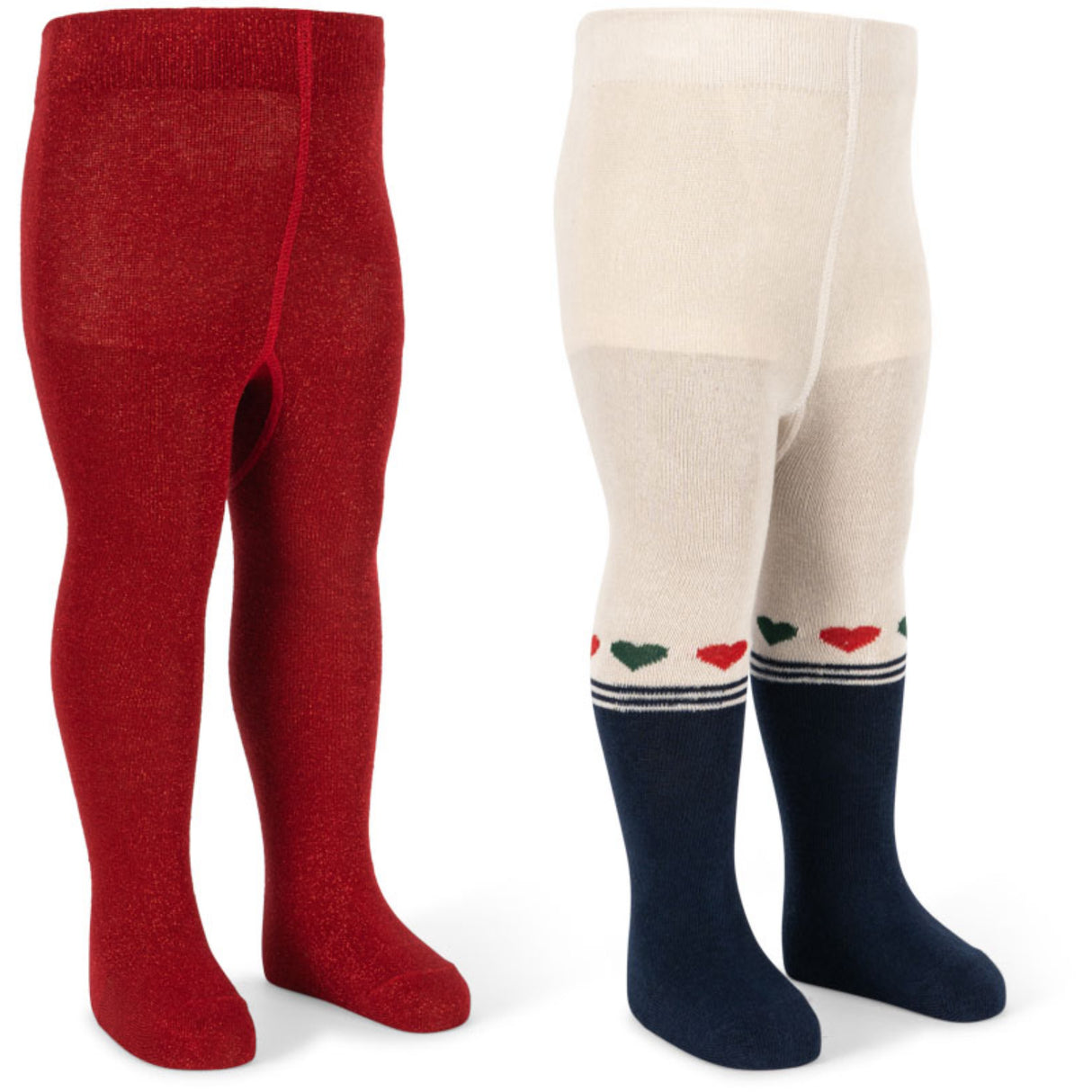 Konges Sløjd Heart Mix 2 Pack Lurex Strumpbyxar