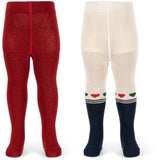 Konges Sløjd Heart Mix 2 Pack Lurex Strumpbyxar