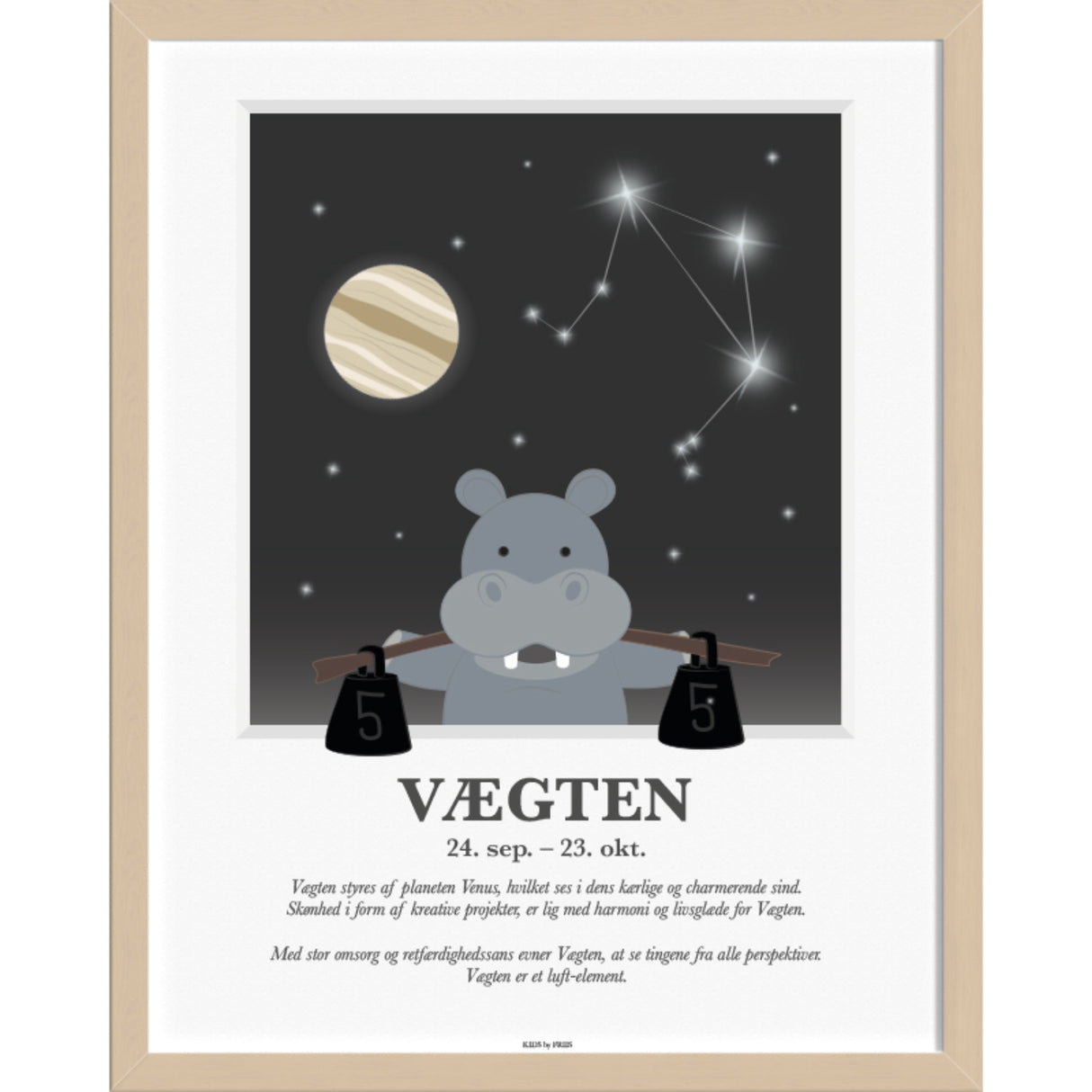 Kids by Friis A3 Plakat M. Stjernetegn, Vægten