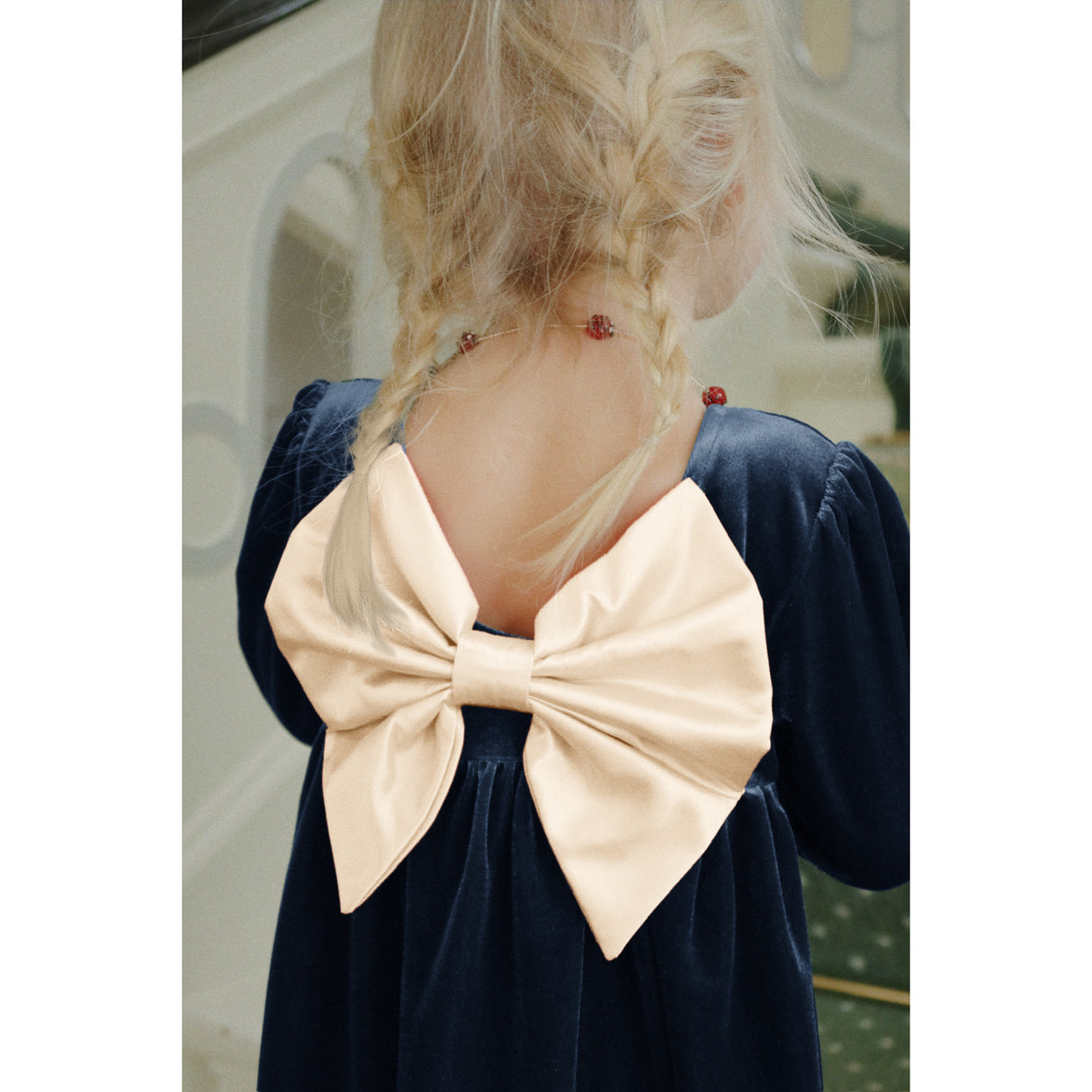 Konges Sløjd x Luksusbaby Navy Blazer Gia Rosett Klänning Grs