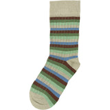 minipop® Green Bambu Multi Stripe Strumpor
