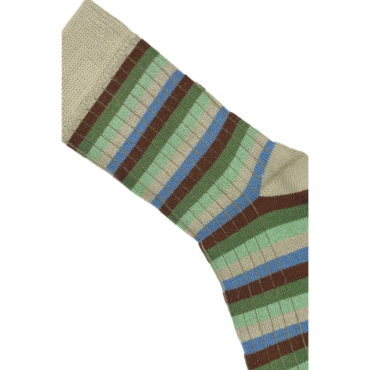minipop® Green Bambu Multi Stripe Strumpor