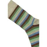 minipop® Green Bambu Multi Stripe Strumpor