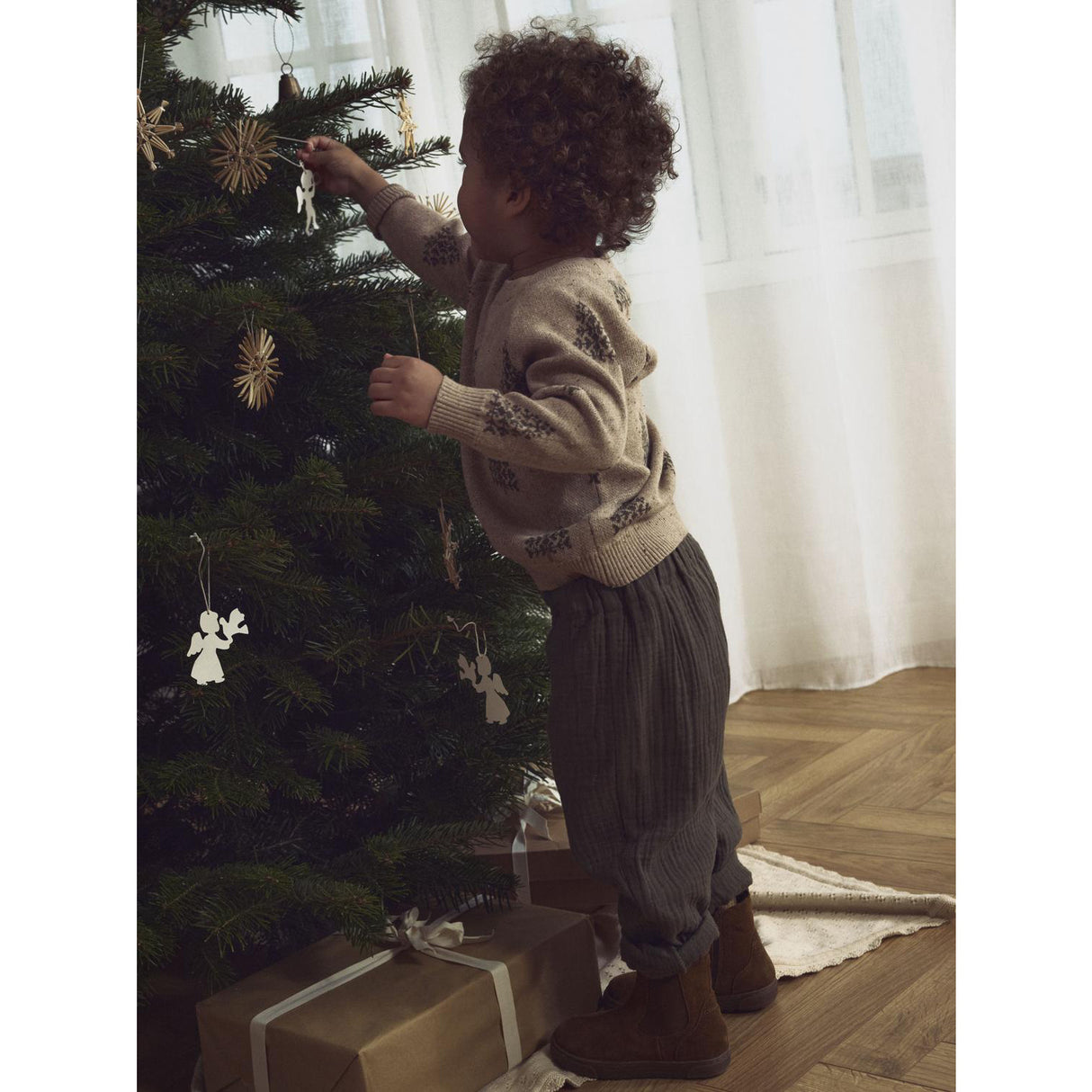 Lil'Atelier Oxford Tan Nmngalto Bob Ls Stickad Lil