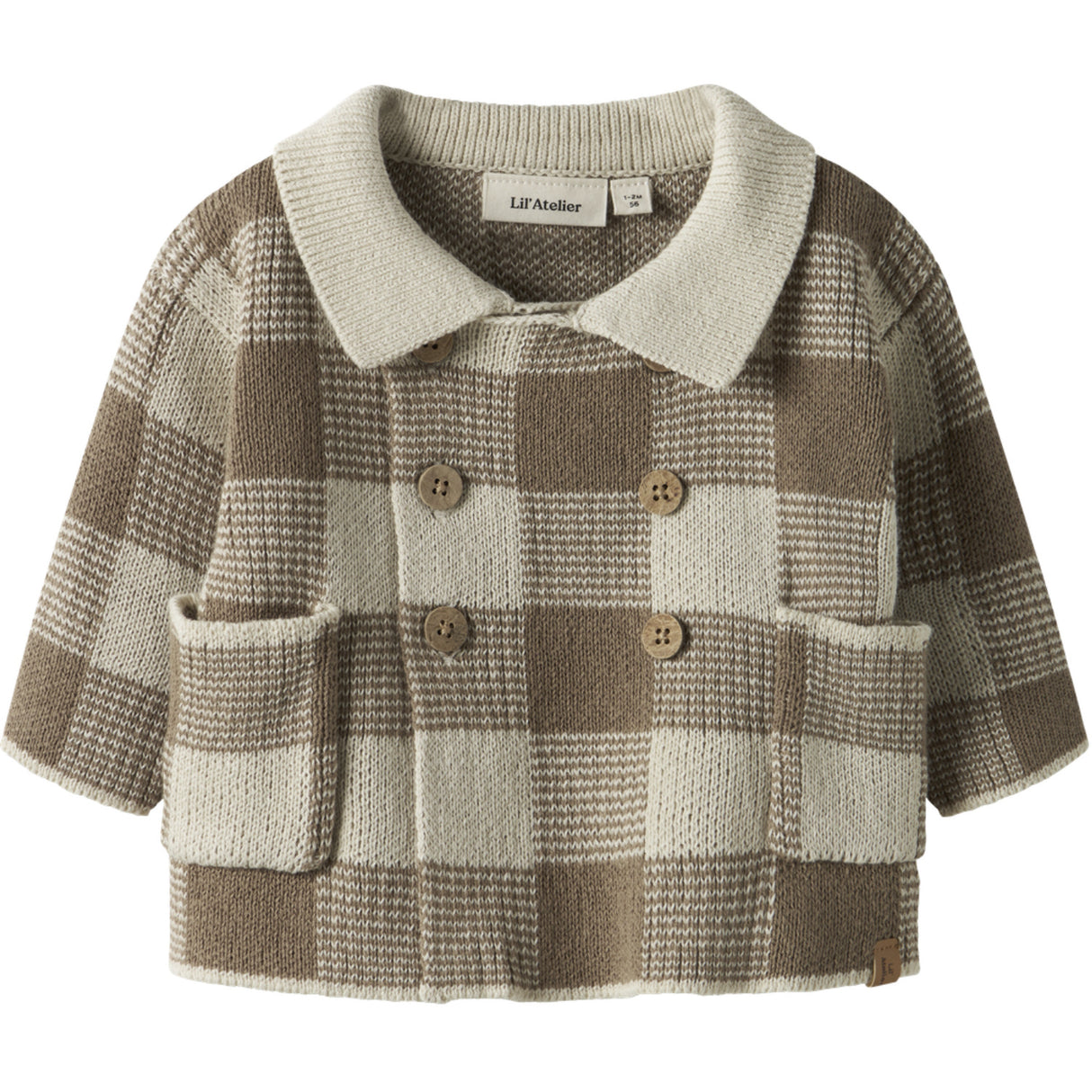 Lil'Atelier Sepia Tint Nbmrobo Ls Loose Stickad Card Lil