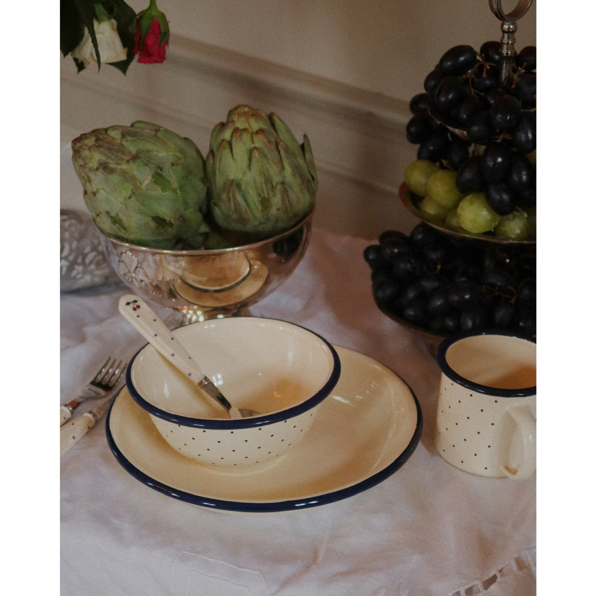 Konges Sløjd Navy Dot Bestick Sett