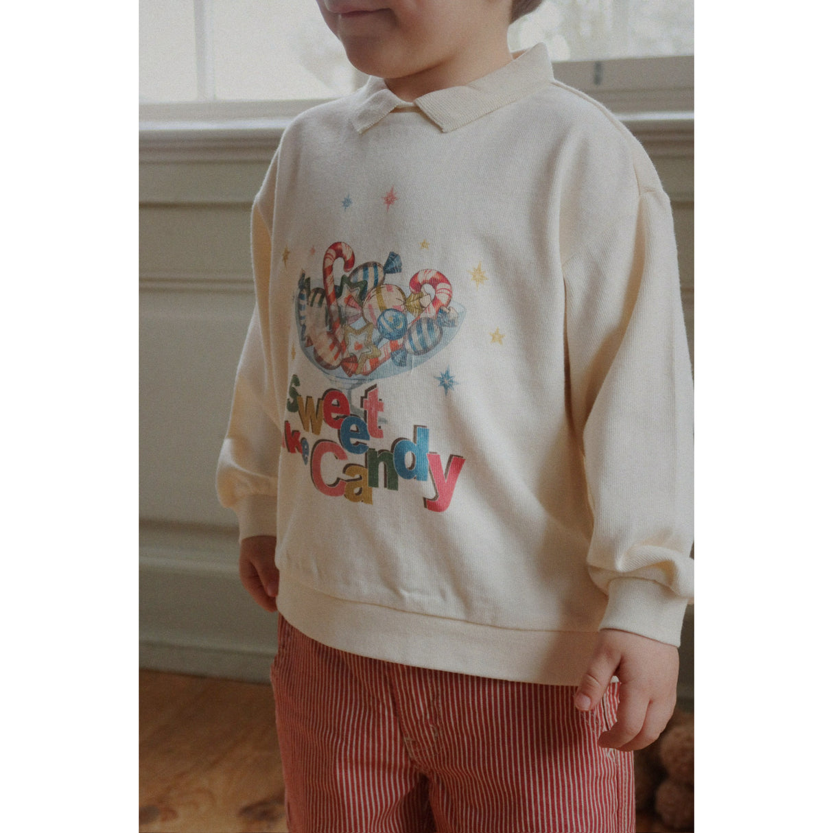 Konges Sløjd Antique White Spotty Ls Pikétröja Gots