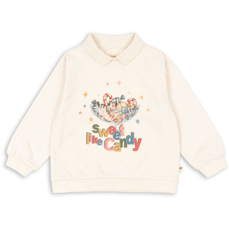 Konges Sløjd Antique White Spotty Ls Pikétröja Gots