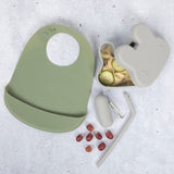 We Might Be Tiny Gul & Støvet Grøn 2-Pack Haklapp