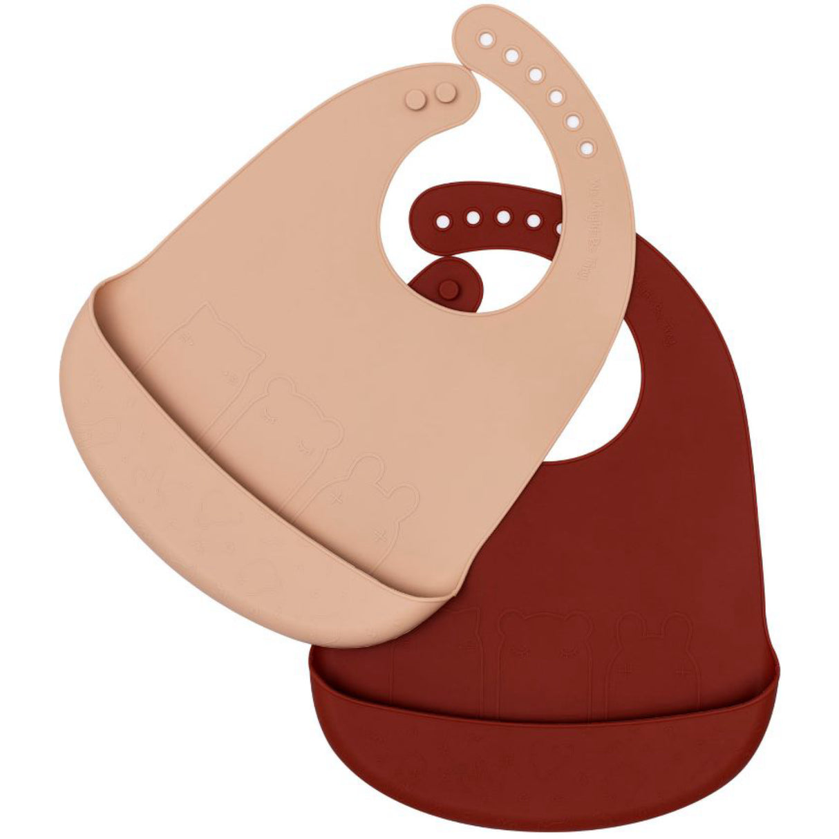 We Might Be Tiny Rust & Beige 2-Pack Haklapp