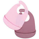 We Might Be Tiny Lyserød & Støvet Rosa 2-Pack Haklapp