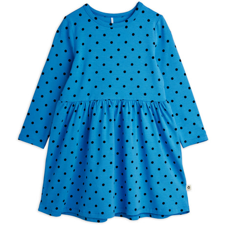 Mini Rodini Blue Polka Dots AOP Ls Klänning