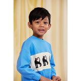 Mini Rodini Blue Panther Panel Sweatshirt