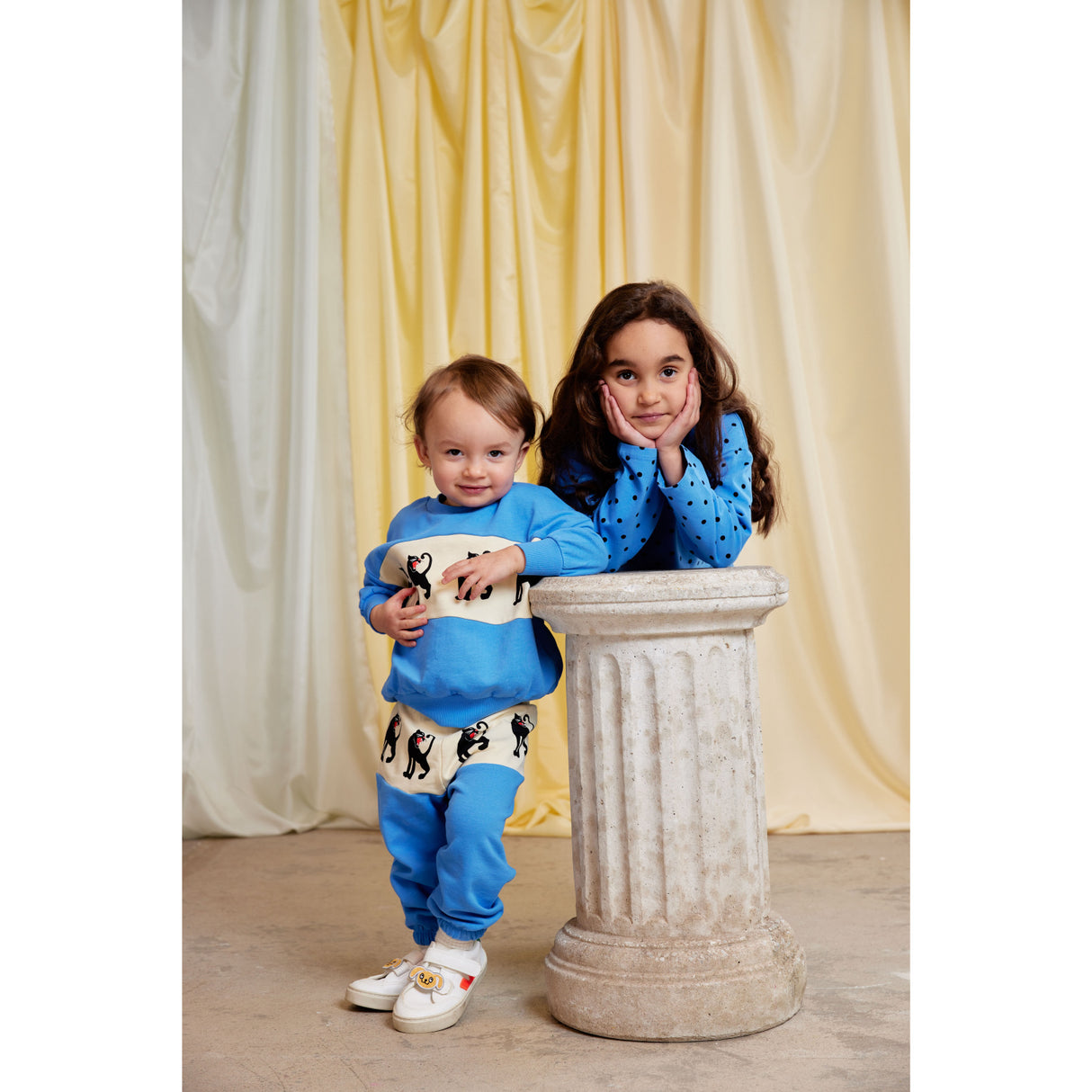 Mini Rodini Blue Panther Panel Sweatshirt