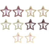 Bow's by Stær Brown Snap Hårklämma - Star (10-pack)