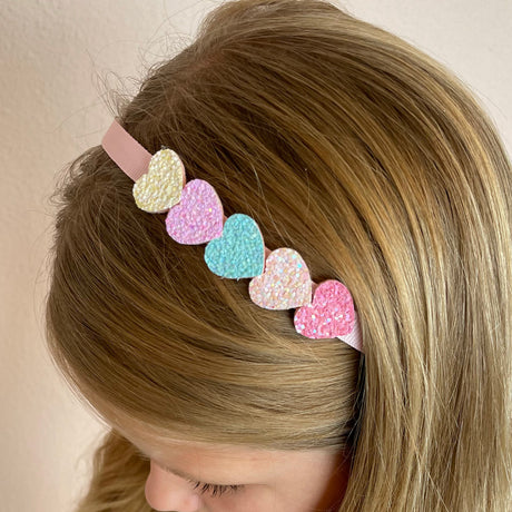 Bow's by Stær Rainbow Pastel Heart Pannband