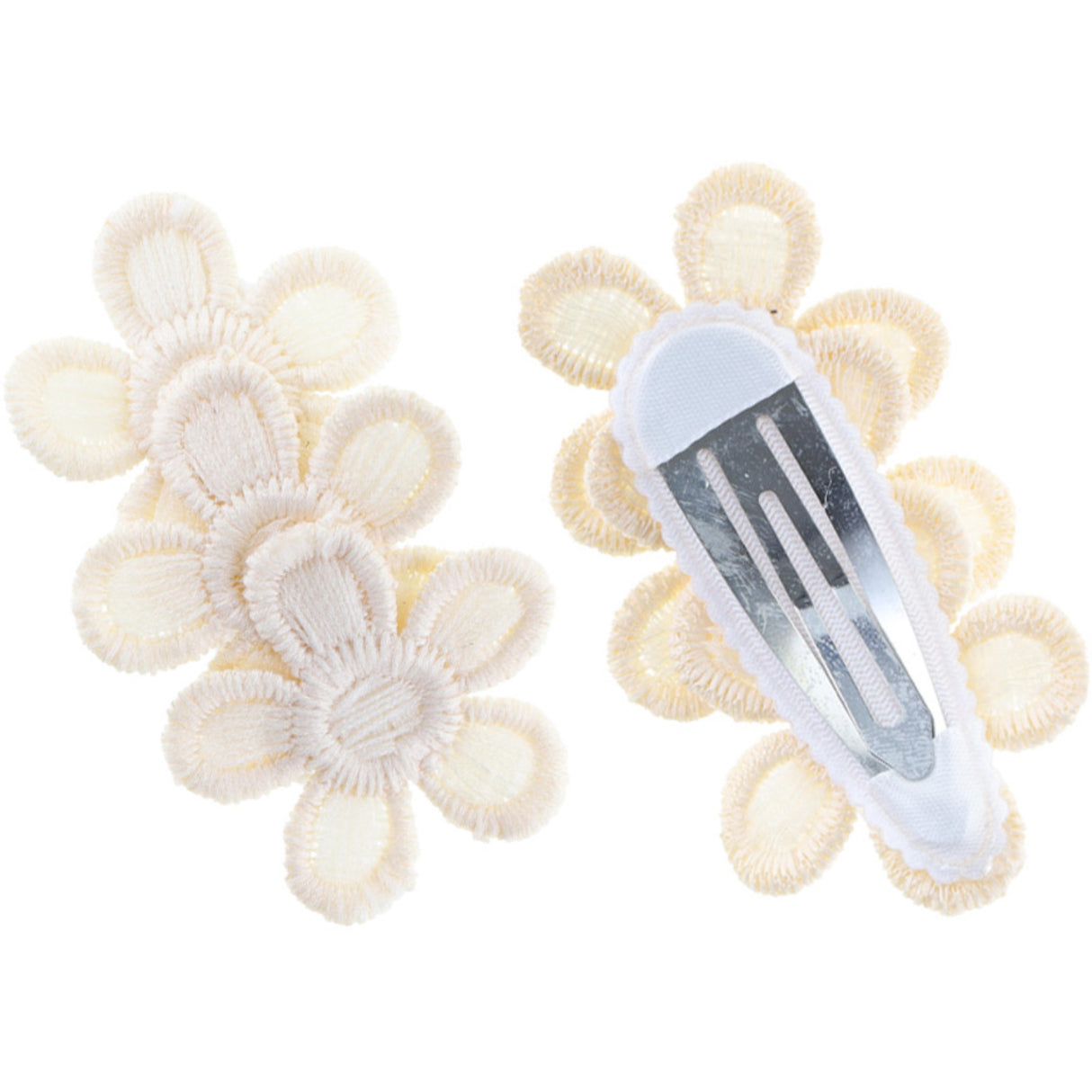 Bow's by Stær Benvit Dahlia Hårklämma (2-pack)