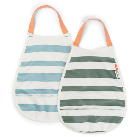 DonebyDeer Blue/Green Pull-Over Haklapp 2-Pack Stripes