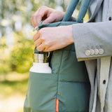 DonebyDeer Green Quiltad Pusle Tote Bag