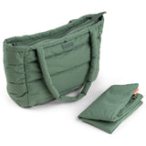 DonebyDeer Green Quiltad Pusle Tote Bag