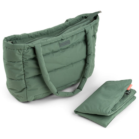 DonebyDeer Green Quiltad Pusle Tote Bag